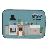 Caroline'S Treasures Grey Brindle English Bulldog Kitchen Scene Dish-Drying-Mats, 14 X 21, Multicolor