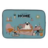 Caroline'S Treasures Ck7849Ddm Cream Pug Sweet Home Dish-Drying-Mats, 14 X 21, Multicolor