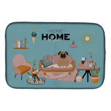 Caroline'S Treasures Ck7850Ddm Brown Pug Sweet Home Dish-Drying-Mats, 14 X 21, Multicolor