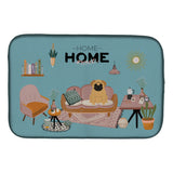 Caroline'S Treasures Ck7852Ddm Brown Pug Sweet Home Dish-Drying-Mats, 14 X 21, Multicolor
