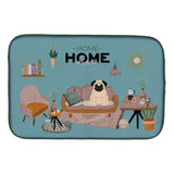 Caroline'S Treasures Ck7853Ddm Fawn Pug Sweet Home Dish-Drying-Mats, 14 X 21, Multicolor