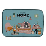 Caroline'S Treasures Ck7859Ddm Black French Bulldog Sweet Home Dish-Drying-Mats, 14 X 21, Multicolor