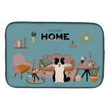 Caroline'S Treasures Ck7963Ddm Black White Border Collie Sweet Home Dish-Drying-Mats, 14 X 21, Multicolor