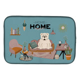 Caroline'S Treasures Ck7968Ddm White English Bulldog Sweet Home Dish-Drying-Mats, 14 X 21, Multicolor