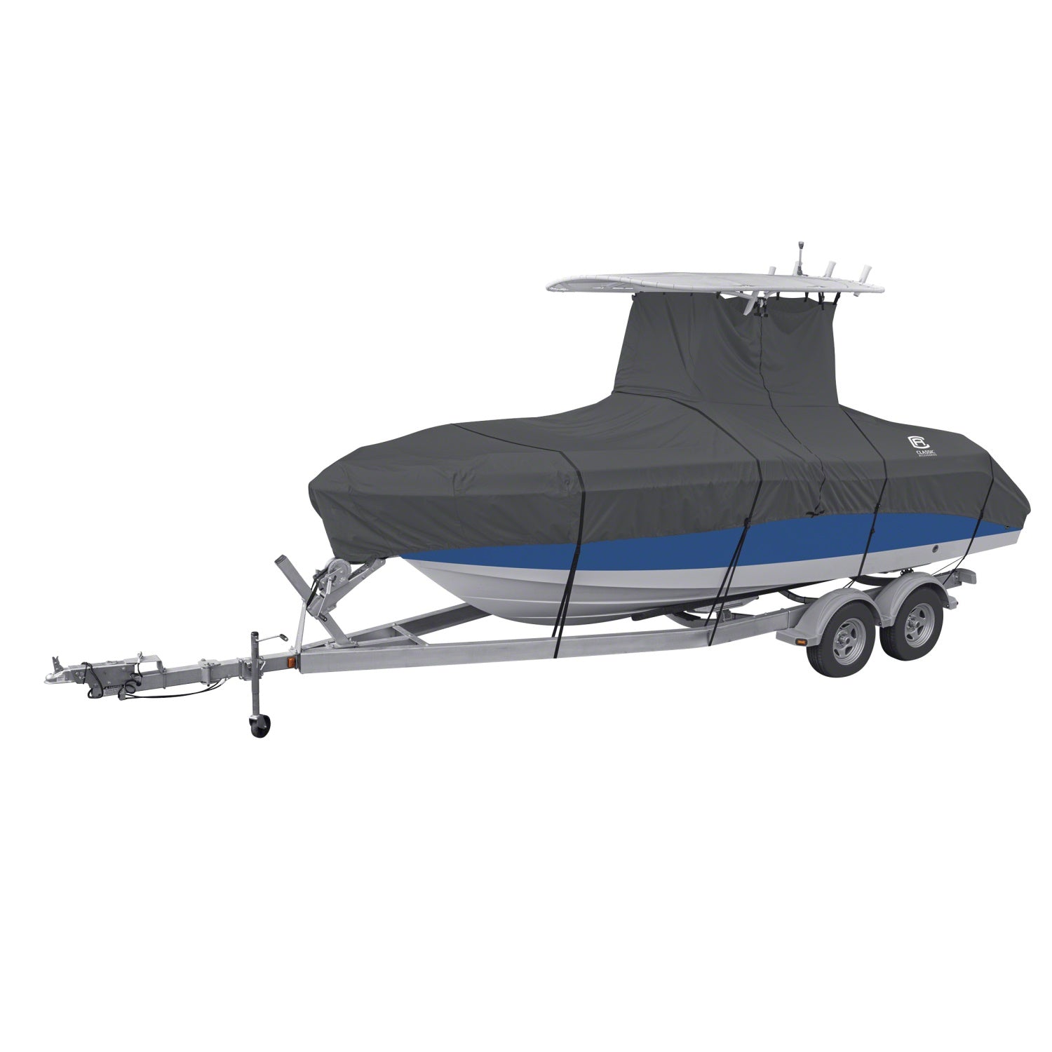 Classic Accessories Stormpro T-Top Boat Cover, Fits Boats 22' - 24' L X 116 W - Trailerable Boat Cover With Advanced Fabric Co