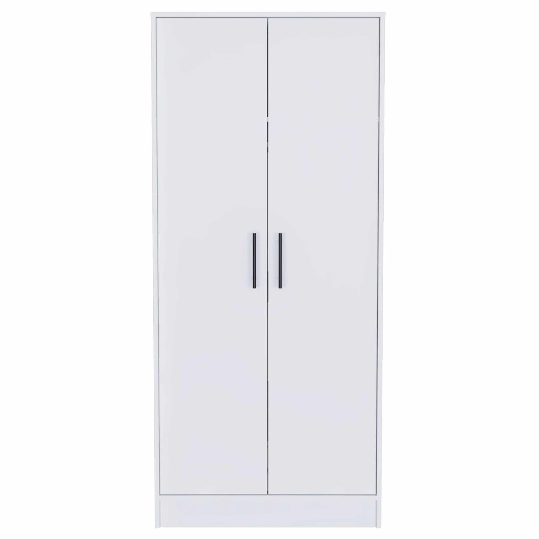 Tuhome Ambery 180 Armoire, Two Shelves, Two Doors, Metal Rod, Metal Hardware, One Drawer, White , For Bedroom