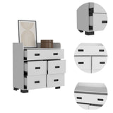 Tuhome Alyn Dresser, Four Legs, One Ample Drawer, Four Drawers, Countertop, White, For Bedroom