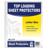 C-Line Crystal Clear Standard Weight Sheet Protectors, 10/pkg