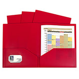 C-Line Two-Pocket Poly Portfolios, Without prongs, Red, Pack of 10
