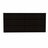 Tuhome Asteria 6 Drawer Double Dresser, Countertop, Six Drawer, Base-Black, For Bedroom