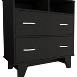 Portanova Two Drawer Dresser -Bedroom -Black