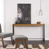 Macen Console - Weathered Gray Oak With Black