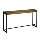 Macen Console - Weathered Gray Oak With Black