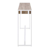 Macen Console - Mocha Gray W/ White