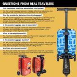Cookie Monster 4-in-1 Detachable Scooter Luggage
