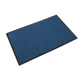 Chevron 3'x4' Steel Blue Scraper/Wiper Mat