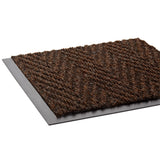Chevron 3'x10' Brown Scraper/Wiper Mat