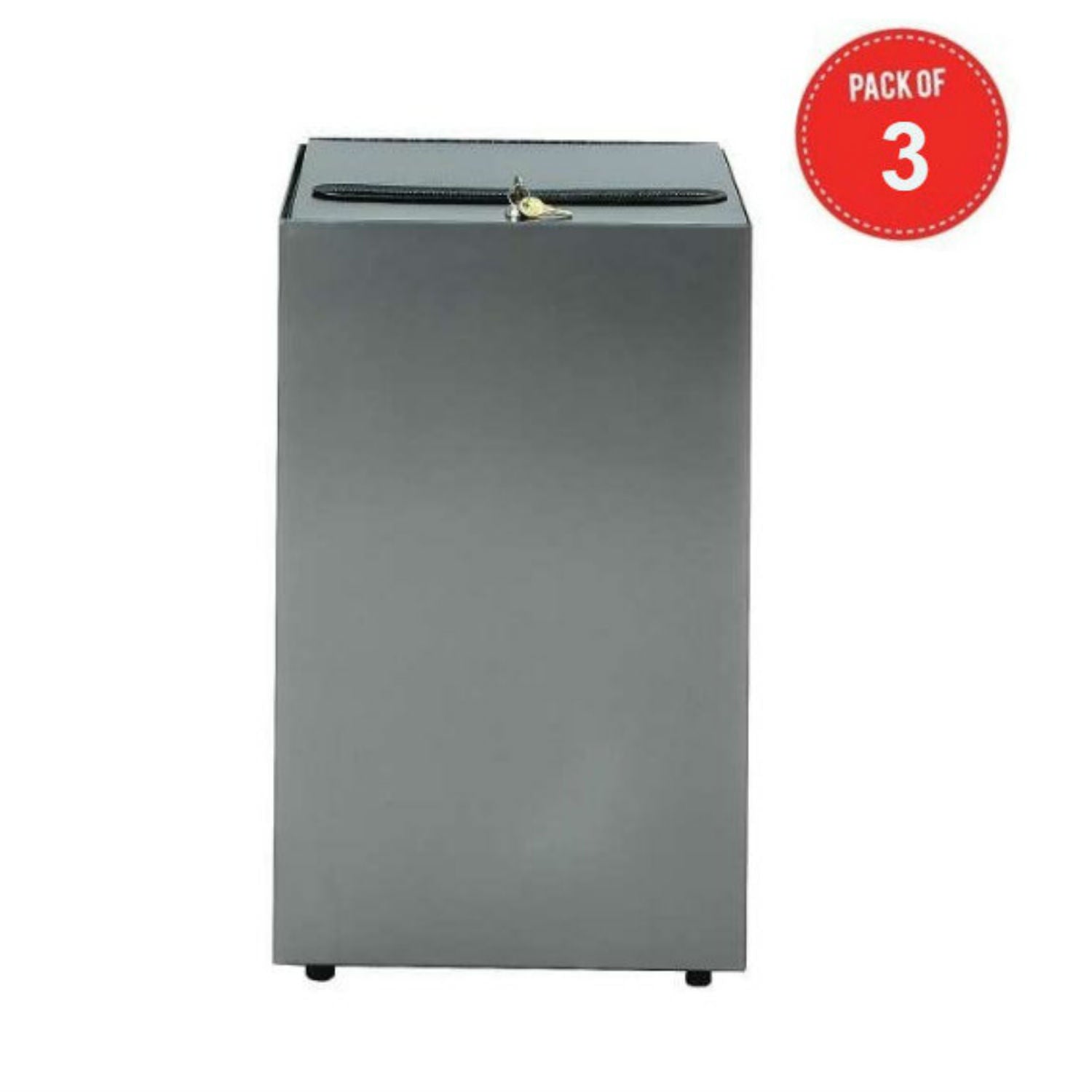 Witt Modified Series 28 Gallon Top Entry Secure Document Receptacle 28Msr Finish: Slate (Pack Of 3)