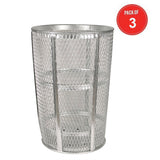 Witt Industries Exp-52G Steel 48-Gallon Outdoor Waste Receptacle, Round, 23 Diameter X 33 Height (Pack Of 3)