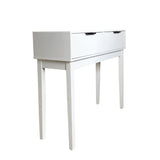 Patrick Entryway Console Sofa Table With 2 Storage Drawers, White Wood, Modern