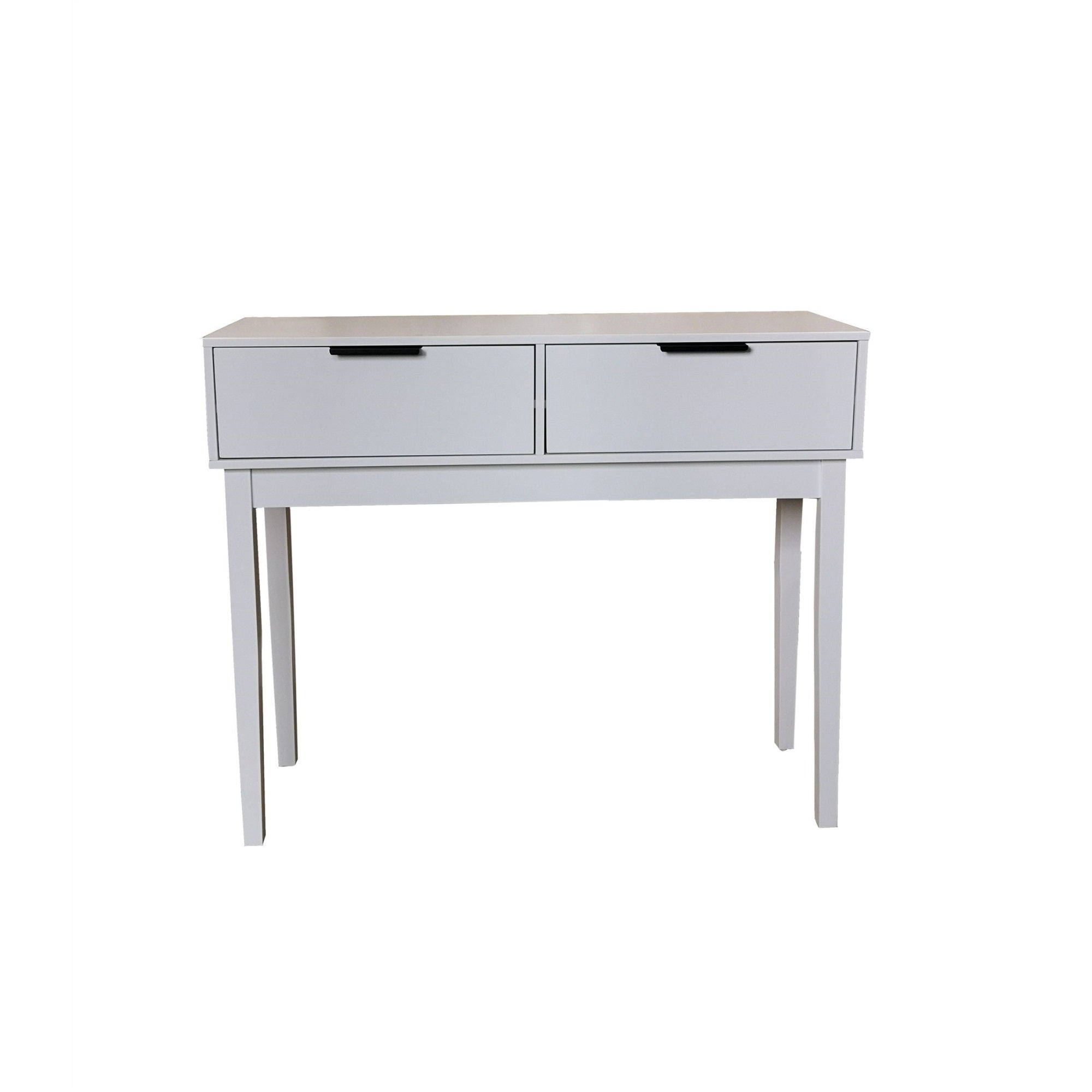 Patrick Entryway Console Sofa Table With 2 Storage Drawers, White Wood, Modern