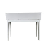 Patrick Entryway Console Sofa Table With 2 Storage Drawers, White Wood, Modern