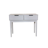 Patrick Entryway Console Sofa Table With 2 Storage Drawers, White Wood, Modern