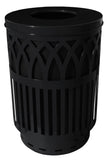 Sleek And Contemporary Cov40P-Ft-Bk-Vv Ergode Covington Can - Durable Waste Receptacle For Streets, Malls, Parks, And Offices