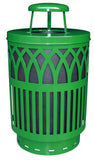 Cov40P-Rc-Gn-Vv Ergode Covington Can - Sleek And Contemporary Decorative Waste Receptacle For City Streets, Malls, Parks, And Of