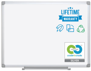 Earth Magnetic Porcelain Dry-Erase Board, 36 X 48, Aluminum Frame