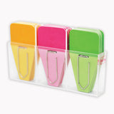 Solid Clip-Tabs, Pack of 24, Pink/Green/Orange