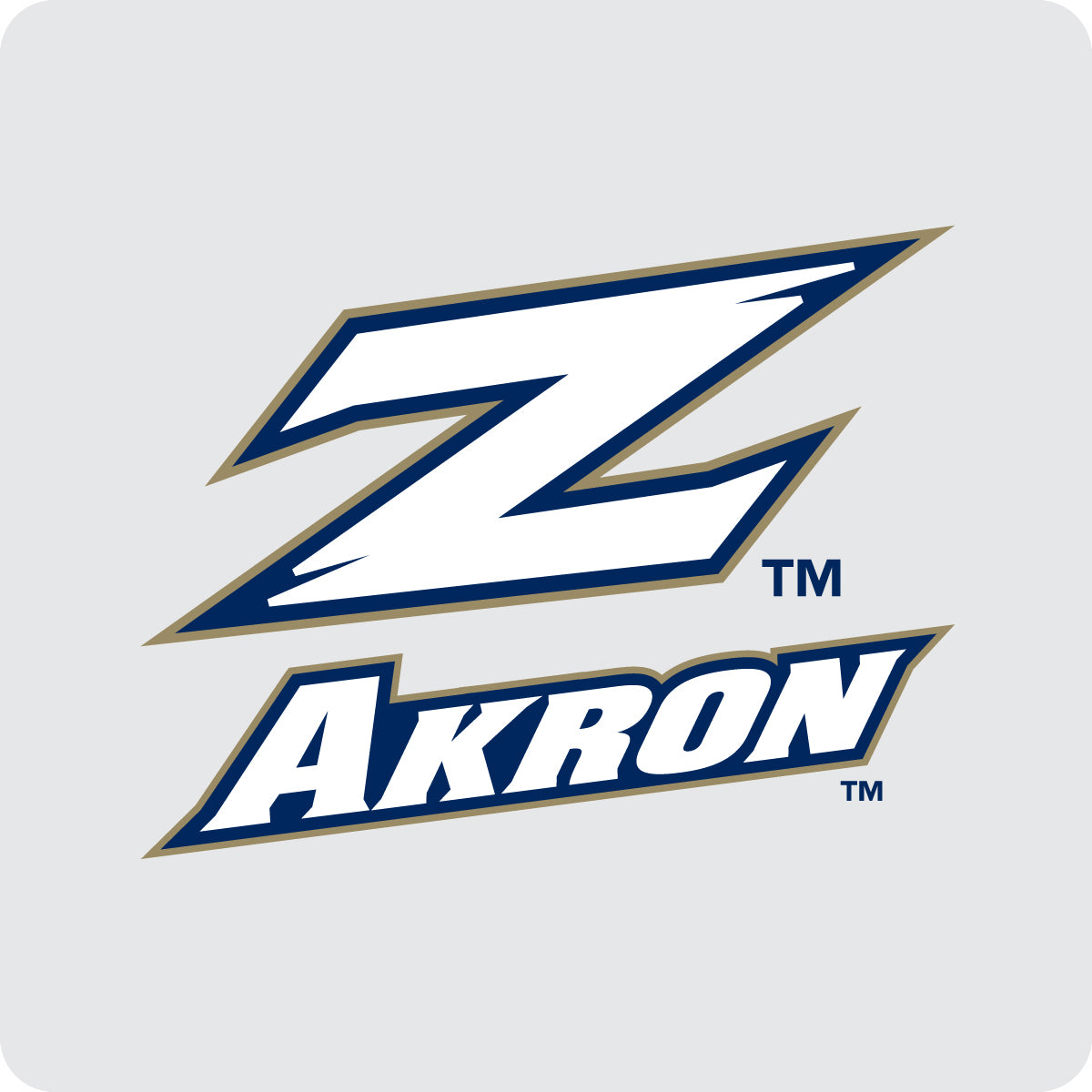 Akron Zips Acrylic Square Coaster 6 Pack