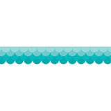 Painted Palette Ombre Turquoise Scallops Borders, 35 Feet