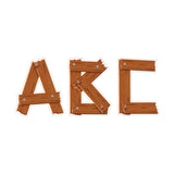 Timber 5 Uppercase Designer Letters, 106 Pieces