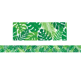 Palm Paradise Tropical Leaves Border, 35 Feet