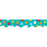 Dots on Turquoise Poppin Patterns Border