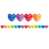 Rainbow Hearts Border, 35 Feet