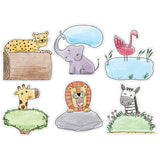 Safari Friends 10 Designer Cut-Outs, 12/Pack