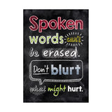 Spoken words cant be erased Inspire U Poster