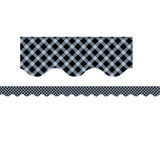 Black Gingham Border, 35 Feet