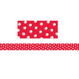 So Much Pun Doodle Dots on Red Border