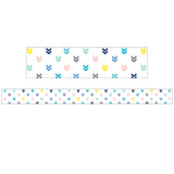 Calm & Cool Colorful Mini Chevrons Border, 35 Feet