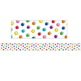 Doodle Dots on White Border, 35 Feet