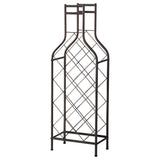 Lawton Floor Wine Rack, Pewter Metal, Transitional, 12 Bottle Holders