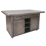 Sunset Trading Shades Of Gray Kitchen Island - Grey Tile Top