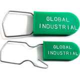 Global Industrial Padlock Seal With Wire Hasp Green 1000/Pack