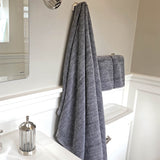 Bamboo Hand Towels - Viscose from Bamboo + Cotton - 2pk - Charcoal