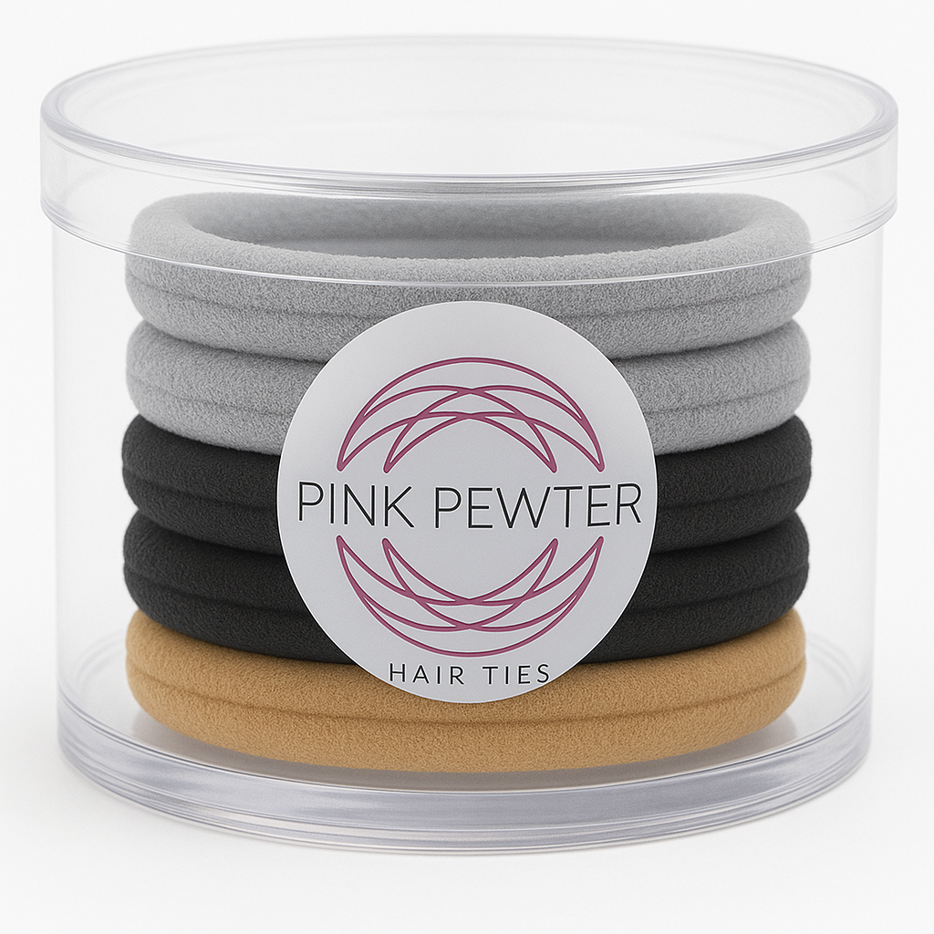 Gentle Cotton Comfort Hair Ties in Cylinder (5pc)