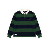 Classic Striped Rugby Shirt in Green and Navy