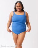 Coastline Blue Square Neck Tankini Top